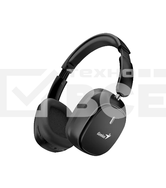 Беспроводные/проводные наушники Genius HS-820BT черный, полноразмерные, Bluetooth + проводной, складная конструкция, до 15 ч