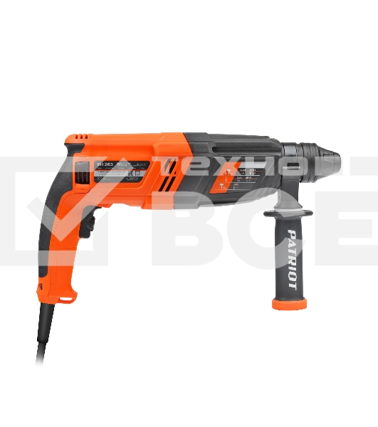 Перфоратор Patriot RH 263, SDS+, мощность 880 Вт, 2.9 Дж, 3 режима работы, макс.диаметр 26мм, глубиномер, кейс