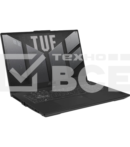 Ноутбук ASUS TUF A16 FA607NUQ-RL024/16'/IPS/AMD Ryzen 7 170/16384Mb/512Gb SSD/nVidia GeForce RTX4050(6144Mb)/DOS/серый/2.2kg