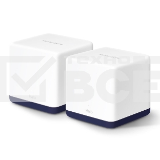 Система Mercusys MESH AC1900 Whole Home Mesh Wi-Fi System, 3× Internal Antennas, 3×GB ports (WAN/LAN) (2-pack)