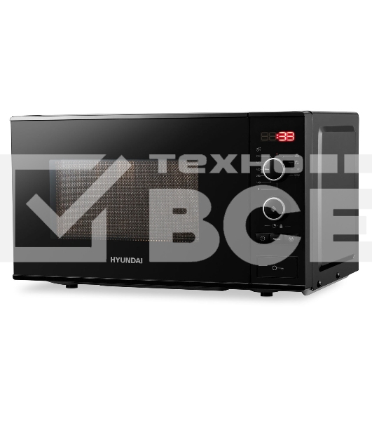 Микроволновая печь Hyundai HYM-D3032 черный, 20 л, 700 Вт, переключатели - кнопки/поворотный механизм