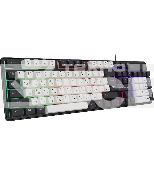 Клавиатура Defender Dark Knight R GK-077  проводная, USB, чёрный/белый