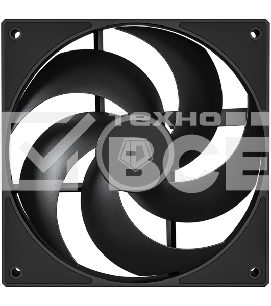 Вентилятор для корпуса ID-Cooling AS-140-K черный, 140 мм, 1800 об/мин, 24.9 дБ, 4 pin