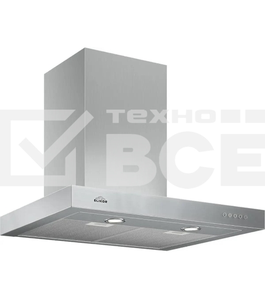 Вытяжка каминная Elikor Опал 60Н-650-Э3Д нержавеющая сталь, 59 см, 650 куб. м/ч, 60 дБ