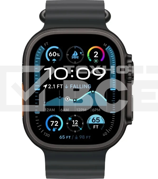 Смарт-часы Apple Watch Ultra 2 49mm Black Ti, Black Ocean Band MX4P3QA/A A2986 195949801105