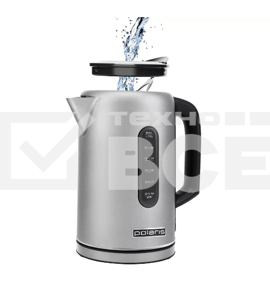 Чайник электрический Polaris PWK 1729CA стальной, 1.7л. 2200Вт