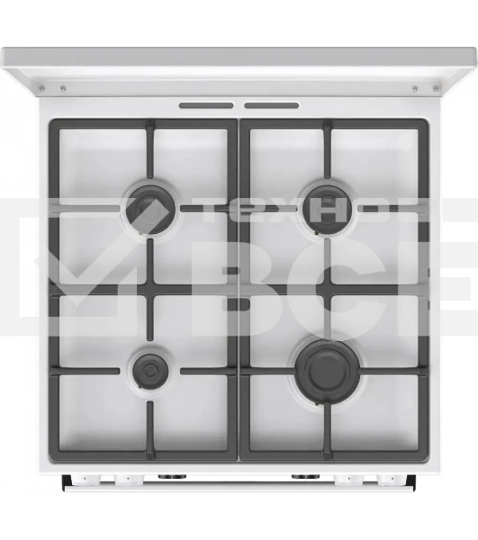Плита комбинированная Gorenje GKS6C71WF белый, конфорок 4 газовых, духовка 71 л, 60 см x 85 см x 60 см