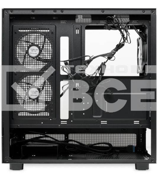 Компьютерный корпус HSPD F710, Panoramic Mid Tower, черный, TG, 0.5 SPCC, 3x120мм ARGb E-ATX, ATX, mATX, mITX 185/395/270мм 2x2.5