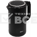Чайник электрический Centek CT-0020 черный металл 1.7л, 2200W, бесшовная колба, двойные стенки, фото4