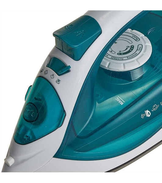 Утюг Delta DL-756 белый/зеленый, 2200 Вт, 23 г/мин, 125 г/мин, 250 мл