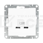 Розетка 2-м СП Эпика USB-C механизм бел. EKF UP1-SOW-2USBC, фото8