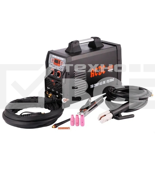 Сварочный аппарат ACDC TIG-200P AC/DC ПУЛЬС 140-240В/1Ф (ММА/TIG AC/DC Варить Алюминий)