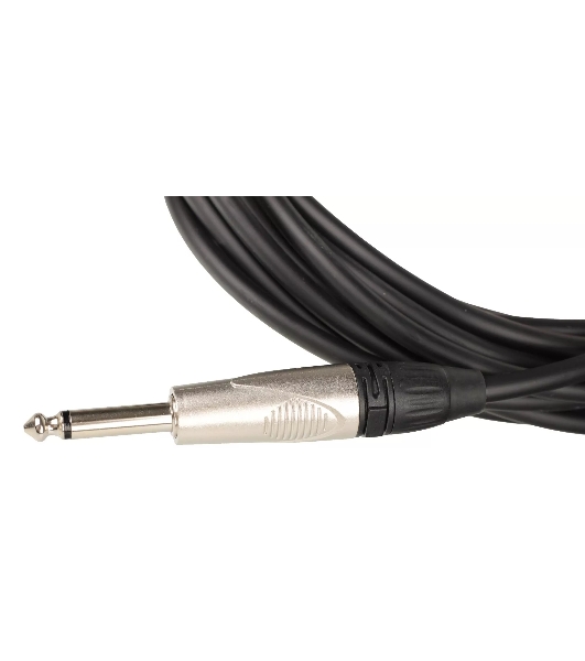 Кабель гитарный FORCE FGC-09/61/4' TS Jack - 1/4' TS Jack, высококачественный, малошумящий с проводниками из безкислородной меди OFC, диаметр 6 мм, профессиональные металлические разъемы, длина 6 м