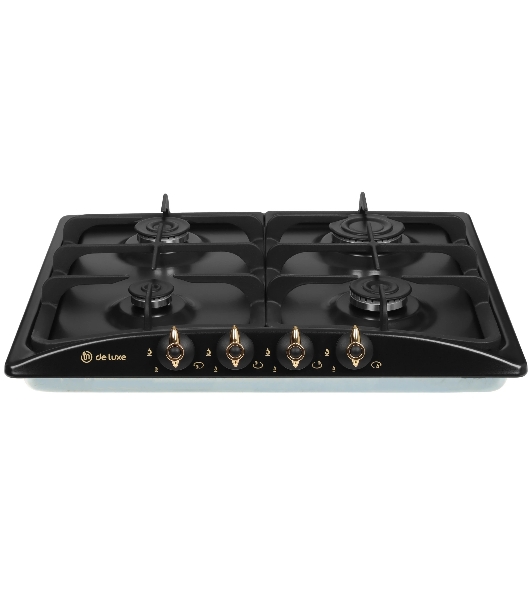 Газовая варочная поверхность De Luxe 5840.00гмв-056чр, 4 конфорки, эмалированная сталь, 7500 Вт