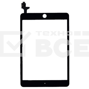 Сенсорное стекло (тачскрин) Ipad mini 3 (retina) + IC (A1599, A1600), черное