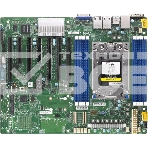 Материнская плата серверная Supermicro H12SSL-NT-B, SP3, чипсет встроен в процессор, 8xDDR4, 8xSATA, 2xM.2, 5xPCI-E 4.0 x16, 2xPCI-E x8, 2x10Gb LAN, 4xUSB-A 3.0, 1xVGA, 1xCOM, ATX, фото 1