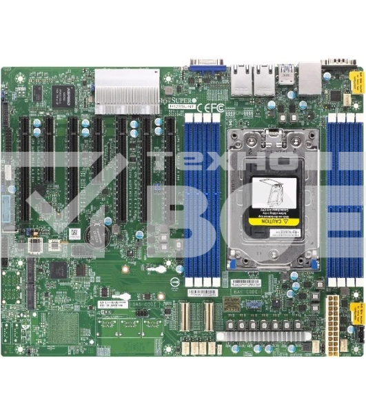 Материнская плата серверная Supermicro H12SSL-NT-B, SP3, чипсет встроен в процессор, 8xDDR4, 8xSATA, 2xM.2, 5xPCI-E 4.0 x16, 2xPCI-E x8, 2x10Gb LAN, 4xUSB-A 3.0, 1xVGA, 1xCOM, ATX