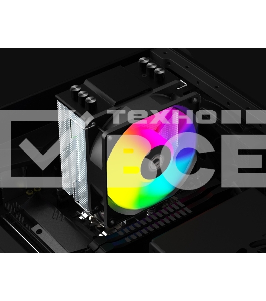 Кулер для процессора ID-COOLING SE-903-XT FRGB черный 92мм алюминий+медь 2200rpm 26db 4-pin 130W 123мм