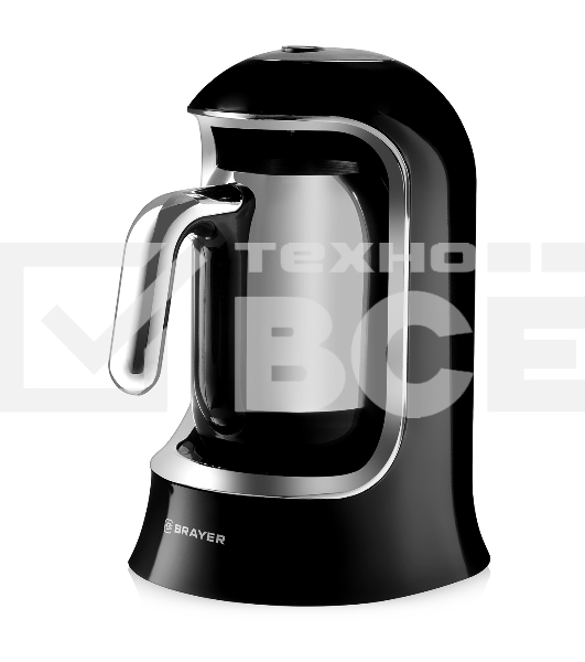 Электрическая турка BRAYER BR1145 черный, исп. кофе - молотый, 0.5 л, 800 Вт.