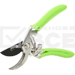 Секатор садовый Deli DL580207 цельнокованный, лезвия с тефлоновым покрытием, длина 215мм, макс. диаметр резки 12мм, сталь SK5, фото 1