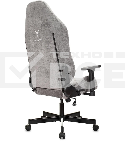 Кресло игровое Knight N1 Fabric серый Light-19 с подголов. крестовина металл
