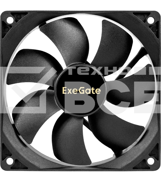 Вентилятор для корпуса ExeGate ExtraSilent ES12025S3P черный, 120 мм, 1300 об/мин, 22 дБ, 3 pin