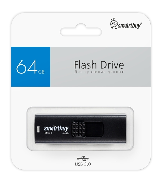 Флешка USB R/W SmartBuy R/W (SB064 Gb3FSK) UFD 3.0/3.1 064 Gb,Fashion Black черный