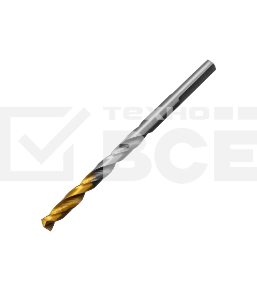 Сверло спиральное по металлу Denzel 5,5 x 93мм, Р6М5, Golden Tip