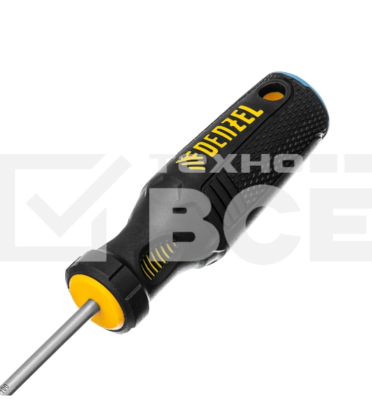 Отвертка Denzel SL4х100 мм, S2, 3к рукоятка