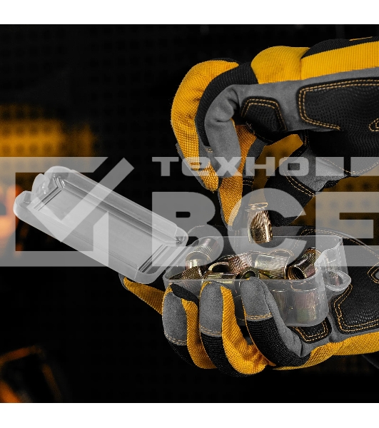 Заклепки резьбовые Denzel стальные, оцинкованные, М12, пластиковый кейс, 25 шт.