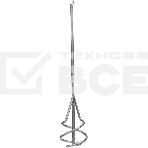 Миксер для строительных смесей Сибртех 60х8х400мм, шестигранный хвостовик, фото 1