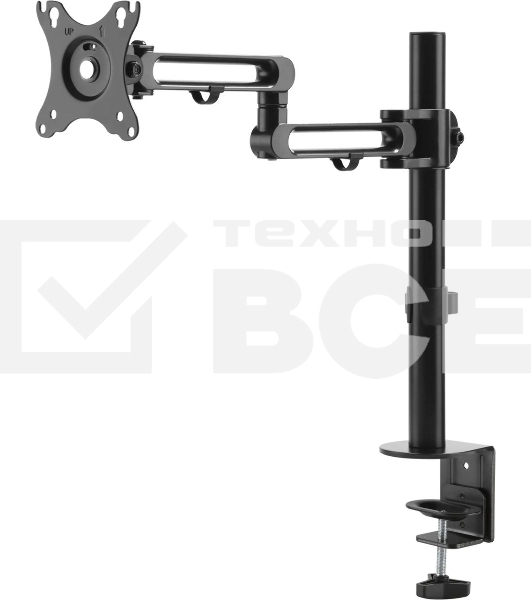 Кронштейн для мониторов Ultramounts UM736 черный 17'-32' макс. 8кг крепление к столешнице поворот и наклон