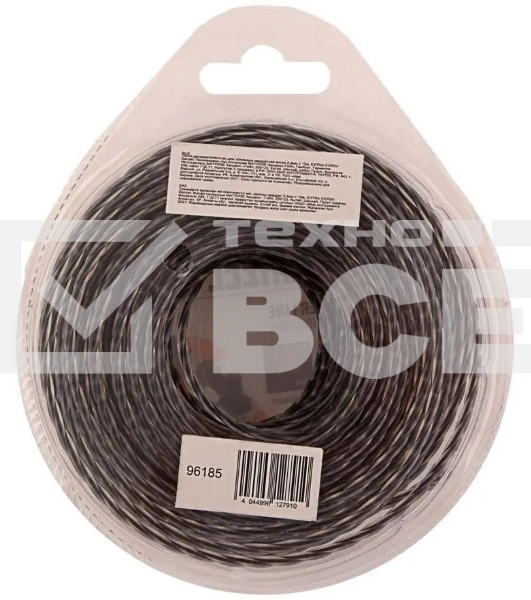 Леска для триммеров Denzel 96185двухкомпонентная квадратная витая 2.4ммх15м extra cord