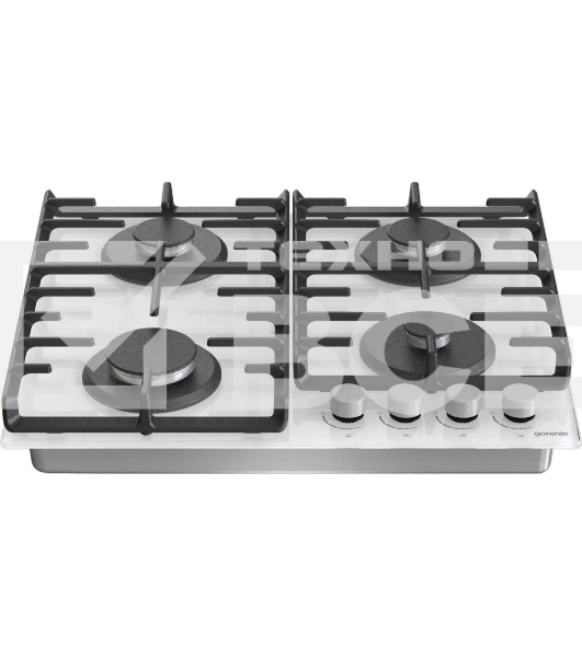 Газовая варочная панель Gorenje GT642AXW, 4 конфорки, закаленное стекло, белый