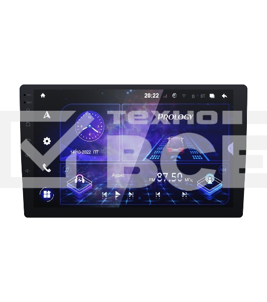Автомагнитола Prology MPA-235 DSP, 2 DIN, 10.1', Android 10, Bluetooth, USB Type-A, AUX, GPS