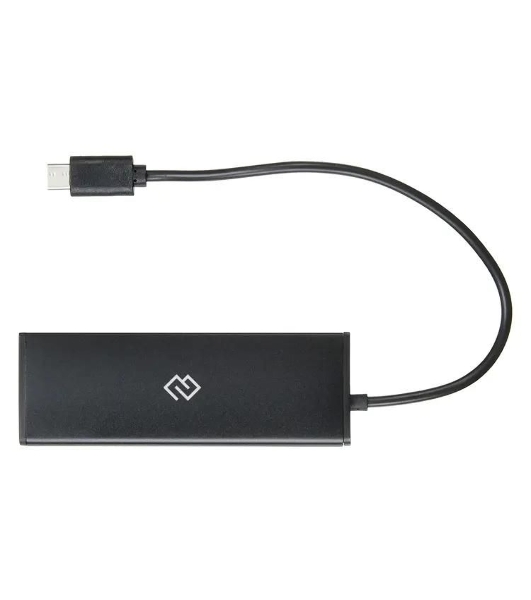 USB-концентратор Digma HUB-4U2.0-UC-B, USB-C, USB 2.0 4 порта, USB