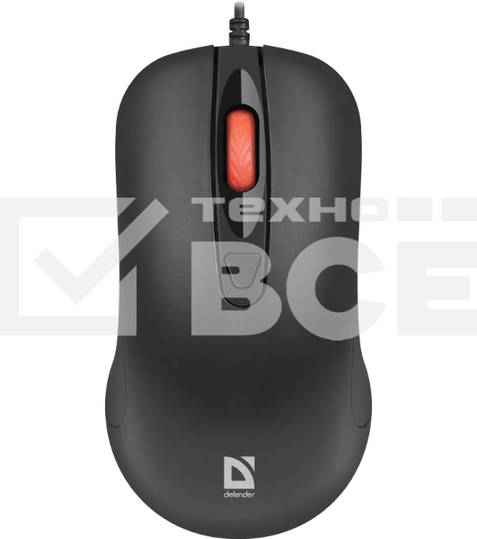 Мышь проводная Defender Omega MB-522 черный, 1600 dpi, USB, кнопки - 4