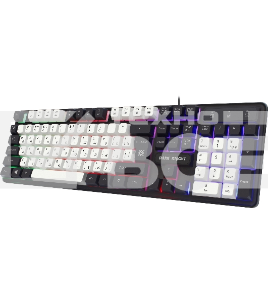 Клавиатура Defender Dark Knight R GK-077  проводная, USB, чёрный/белый