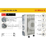 Масляный обогреватель EUROLUX ОМ-EU-9НВ (9 секций) белый, 2400 Вт, 30 м2, термостат 67/3/17, фото8