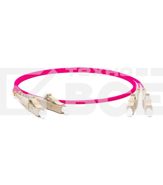 Кабель оптический Hyperline FC-D2-504-LC/PR-LC/PR-H-20M-LSZH-MG Патч-корд волоконно-оптический (шнур) MM 50/125, OM4, LC-LC, duplex, 10G/40G, LSZH, 20м