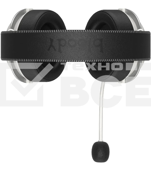 Наушники с микрофоном A4Tech Bloody MR590 Sports белый/черный 1.5м мониторные BT/Radio/3.5mm оголовье (MR590+ WIRED/SPORT WHITE)