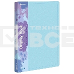Папка с 20 прозр.вклад. Бюрократ Pastel PAST20BLUE A4 пластик 0.5мм торц.карм с бум. встав голубой, фото 1