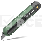 Технический нож Home Series Green Deli HT4008L Т-образное лезвие с механизмом автоматического возврата, эксклюзивный дизайн, корпус из высококачественного софттач пластика, фото 1