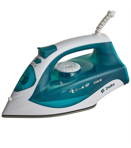 Утюг Delta DL-756 белый/зеленый, 2200 Вт, 23 г/мин, 125 г/мин, 250 мл