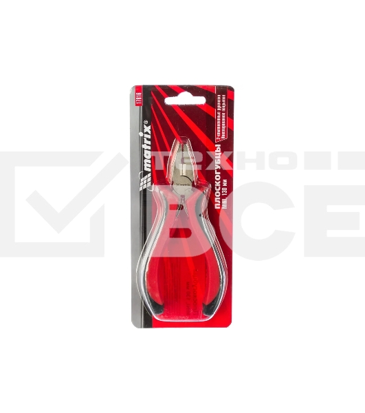 Плоскогубцы Matrix Mini 130 мм, никелированные, авторазжим, двухкомпонентные рукоятки