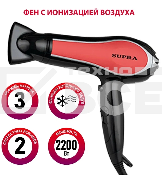 Фен SUPRA PHS-2206L