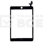 Сенсорное стекло (тачскрин) Ipad mini 3 (retina) + IC (A1599, A1600), черное, фото2