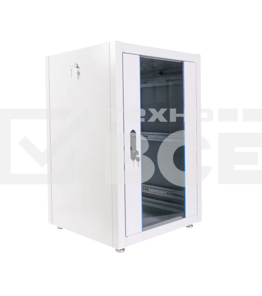 Шкаф телекоммуникационный напольный ЭКОНОМ 18U (600 × 800) дверь стекло, дверь металл