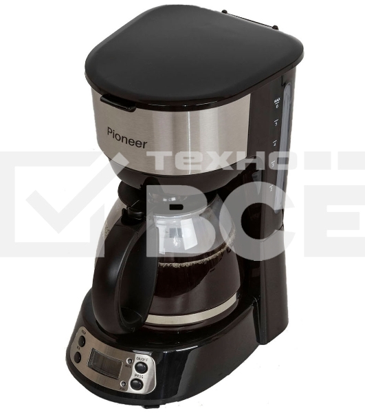 Кофеварка капельная Pioneer CM053D серебристый/черный, исп. кофе - молотый, 0.75 л, 600 Вт