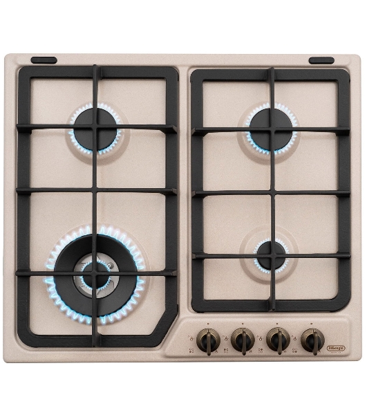 Газовая варочная панель DeLonghi OWF 46 PRO RUS независимая, бежевый